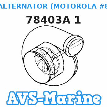 78403A 1 ALTERNATOR (MOTOROLA #8MRR2023F) Mercruiser 