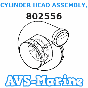 802556 CYLINDER HEAD ASSEMBLY, Cylinder Mercruiser 
