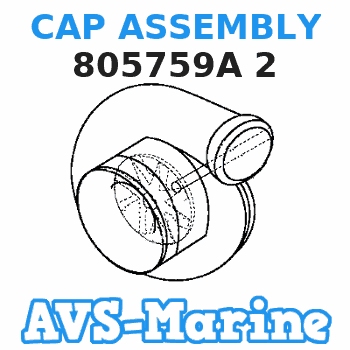 805759A 2 CAP ASSEMBLY Mercruiser 