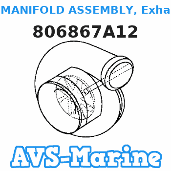 806867A12 MANIFOLD ASSEMBLY, Exhaust Mercruiser 