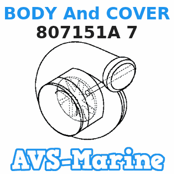 807151A 7 BODY And COVER Mercruiser 