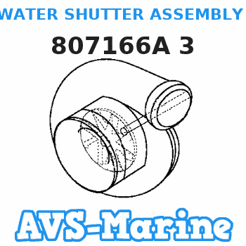 807166A 3 WATER SHUTTER ASSEMBLY KIT Mercruiser 