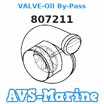 807211 VALVE-Oil By-Pass Mercruiser 