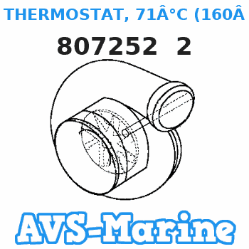 807252 2 THERMOSTAT, 71Â°C (160Â°F) Mercruiser 