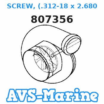 807356 SCREW, (.312-18 x 2.680) Mercruiser 
