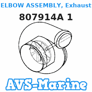 807914A 1 ELBOW ASSEMBLY, Exhaust Mercruiser 
