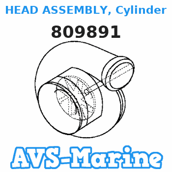 809891 HEAD ASSEMBLY, Cylinder Mercruiser 