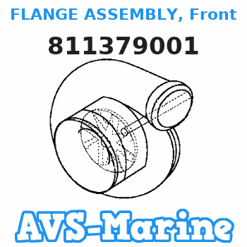 811379001 FLANGE ASSEMBLY, Front Mercruiser 