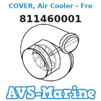 811460001 COVER, Air Cooler - Front Mercruiser 