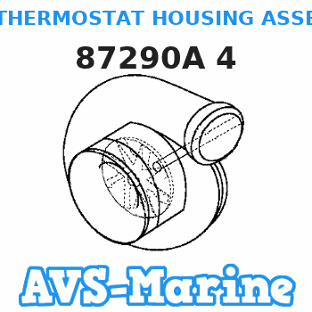 87290A 4 Mercruiser THERMOSTAT HOUSING ASSEMBLY