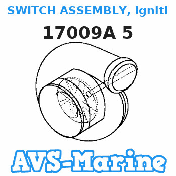 17009A 5 SWITCH ASSEMBLY, Ignition (See Below for Keys) Mercury 