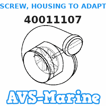 40011107 SCREW, HOUSING TO ADAPTOR PLATE (16MM) Mercury 