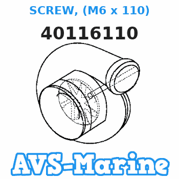 40116110 SCREW, (M6 x 110) Mercury 