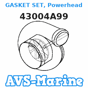 43004A99 GASKET SET, Powerhead Mercury 