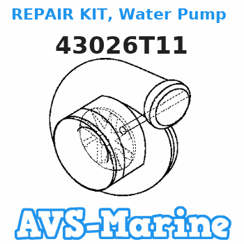43026T11 REPAIR KIT, Water Pump Impeller Mercury 