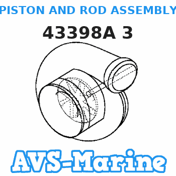 43398A 3 PISTON AND ROD ASSEMBLY, STARBOARD Mercury 