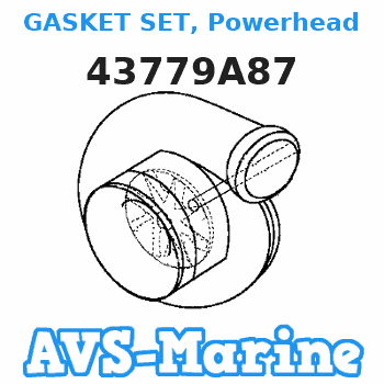 43779A87 GASKET SET, Powerhead Mercury 