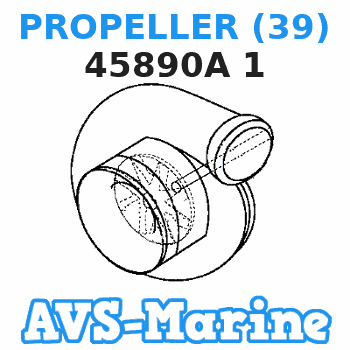 45890A 1 PROPELLER (39) Mercury 