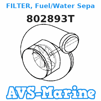 802893T FILTER, Fuel/Water Separating - Mercury Brand Mercury 