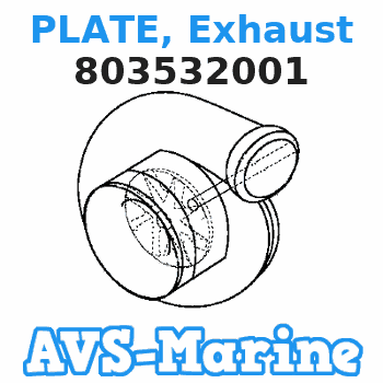 803532001 PLATE, Exhaust Mercury 