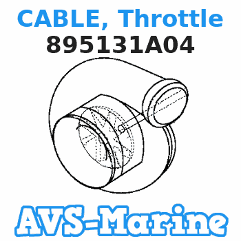 895131A04 CABLE, Throttle Mercury 