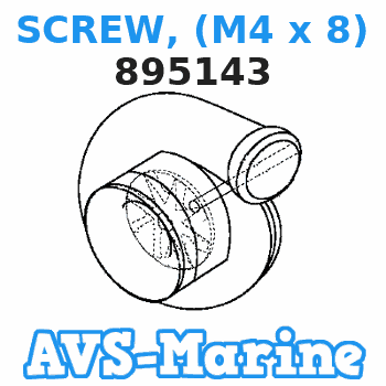 895143 SCREW, (M4 x 8) Mercury 