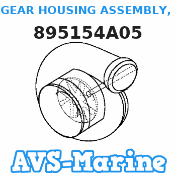 895154A05 GEAR HOUSING ASSEMBLY, Complete, Long Mercury 