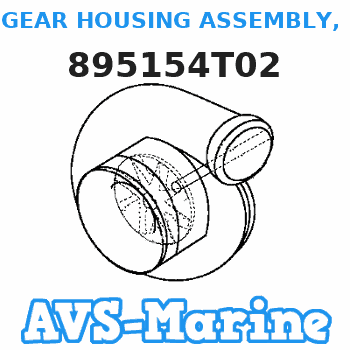 895154T02 GEAR HOUSING ASSEMBLY, Complete Mercury 