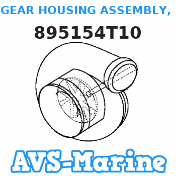 895154T10 GEAR HOUSING ASSEMBLY, Complete Mercury 