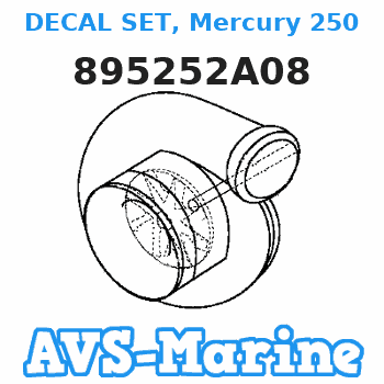 895252A08 DECAL SET, Mercury 250 Mercury 