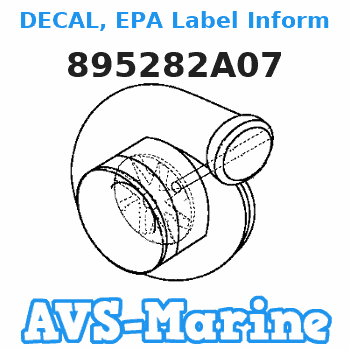 895282A07 DECAL, EPA Label Information Mercury 