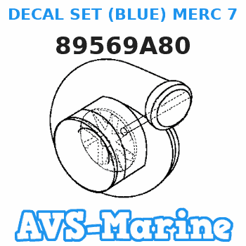 89569A80 DECAL SET (BLUE) MERC 7.5 Mercury 