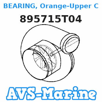 895715T04 BEARING, Orange-Upper Crankshaft Mercury 