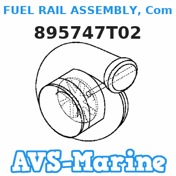 895747T02 FUEL RAIL ASSEMBLY, Complete Mercury 