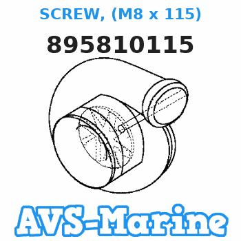 895810115 SCREW, (M8 x 115) Mercury 