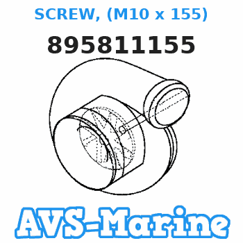 895811155 SCREW, (M10 x 155) Mercury 