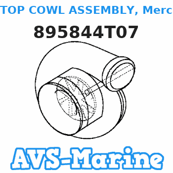 895844T07 TOP COWL ASSEMBLY, Mercury Mercury 