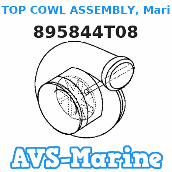 895844T08 TOP COWL ASSEMBLY, Mariner Mercury 