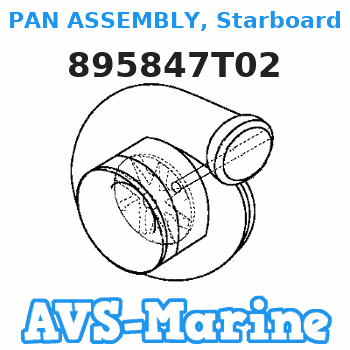 895847T02 PAN ASSEMBLY, Starboard Mercury 