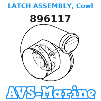 896117 LATCH ASSEMBLY, Cowl Mercury 