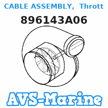 896143A06 CABLE ASSEMBLY, Throttle Shift - 6 Feet Mercury 