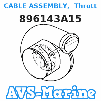 896143A15 CABLE ASSEMBLY, Throttle Shift - 15 Feet Mercury 