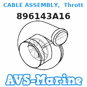 896143A16 CABLE ASSEMBLY, Throttle Shift - 16 Feet Mercury 