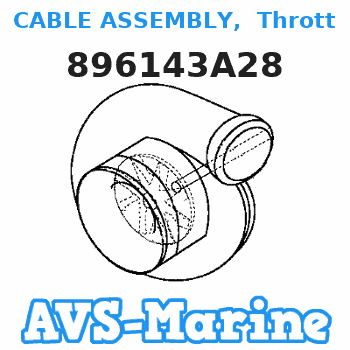 896143A28 CABLE ASSEMBLY, Throttle Shift - 28 Feet Mercury 