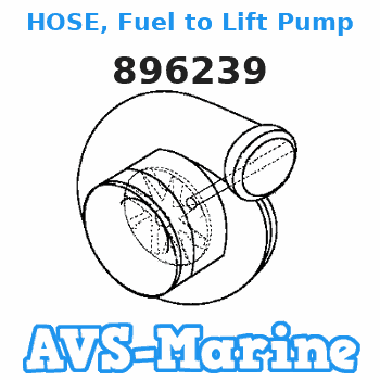 896239 HOSE, Fuel to Lift Pump Mercury 