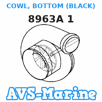 8963A 1 COWL, BOTTOM (BLACK) Mercury 