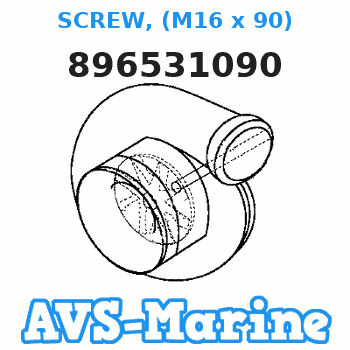 896531090 SCREW, (M16 x 90) Mercury 