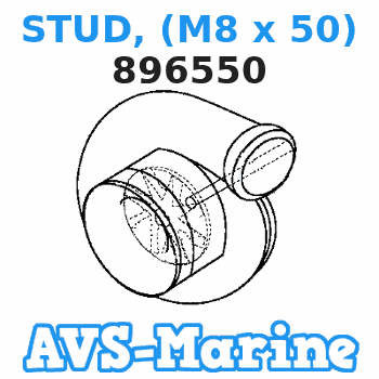 896550 STUD, (M8 x 50) Mercury 