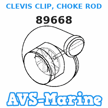 89668 CLEVIS CLIP, CHOKE ROD Mercury 