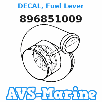 896851009 DECAL, Fuel Lever Mercury 